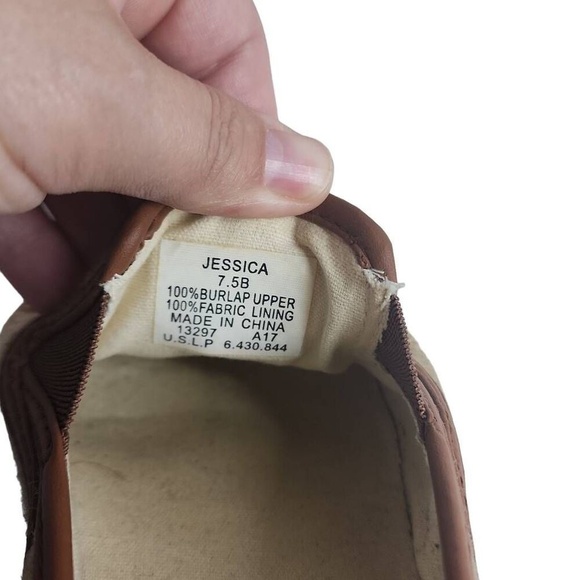 Chaps Slip-on Flats Women's Size 7.5 100% Burlap Upper Minimalist Casual Beach C - Picture 3 of 9